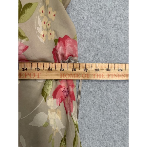 Lane Bryant Silk Skirt Top Set Womens 2X Beige Pink Floral Lace 2 Piece Outfit - Picture 8 of 16